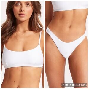 Seafolly Essentials Bralette Bikini Top White US 6